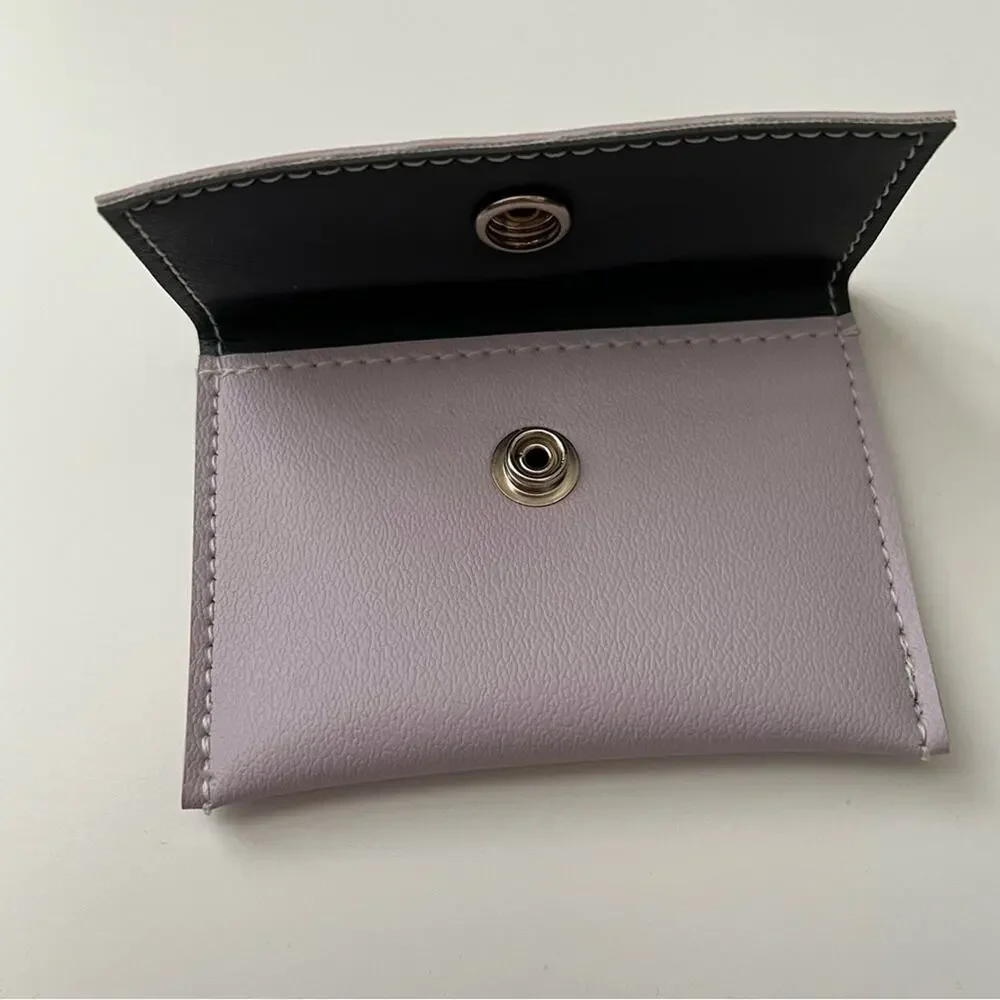 Holly Aiken Large Clutch Wallet wristlet coin purse bird navy blue lilac purple